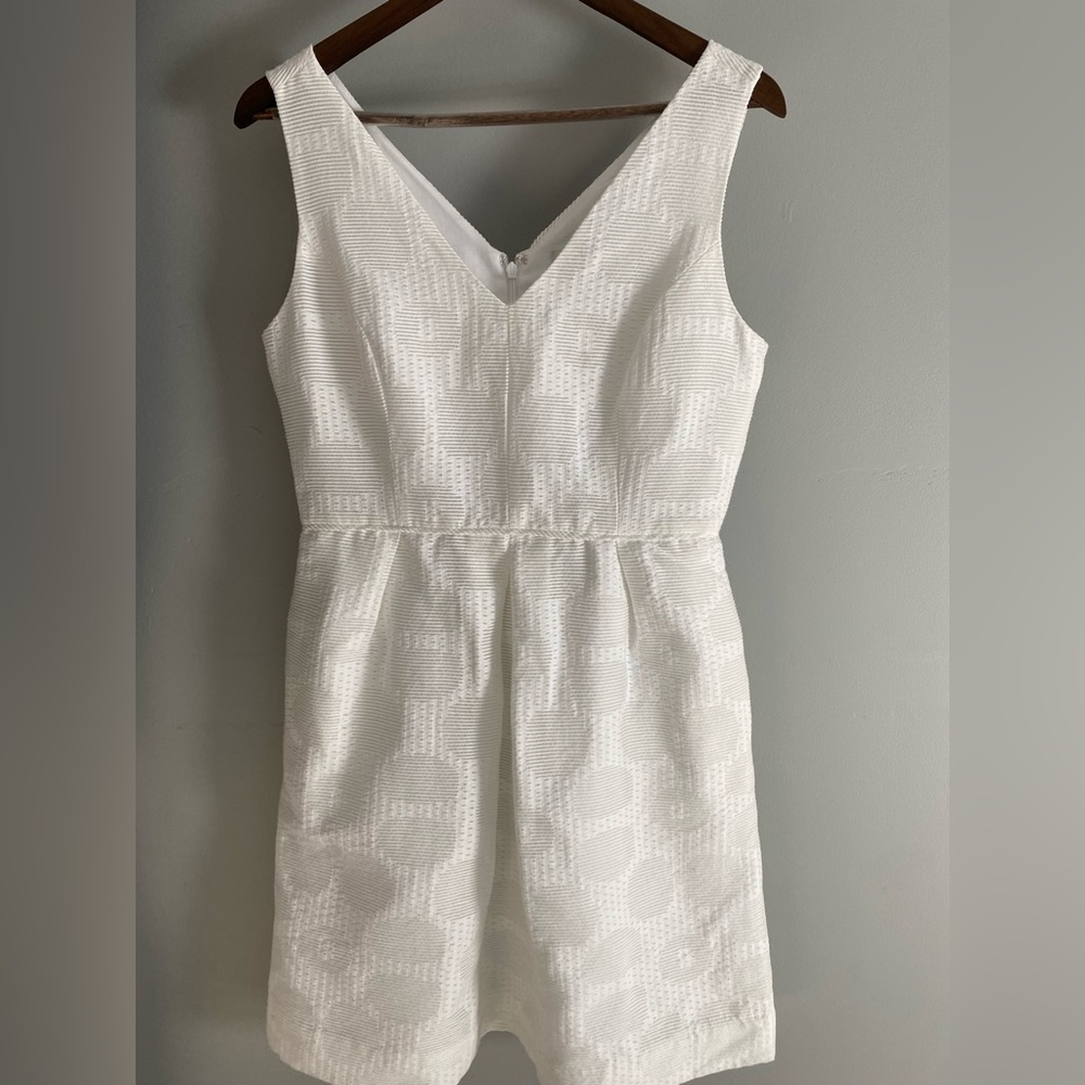 White J. Crew empire dress, size 8, like new, never worn.